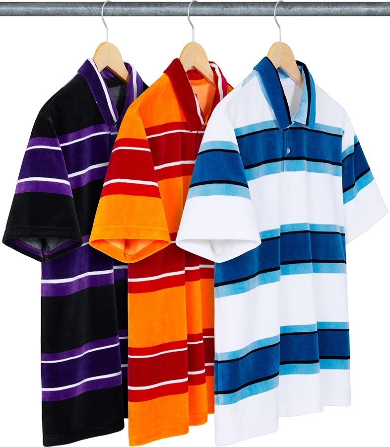 Stripe Velour Polo